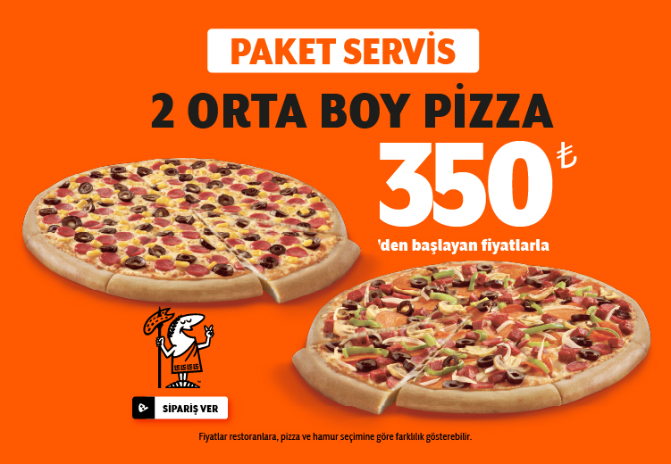 2 Orta Boy Pizza Promosyonu